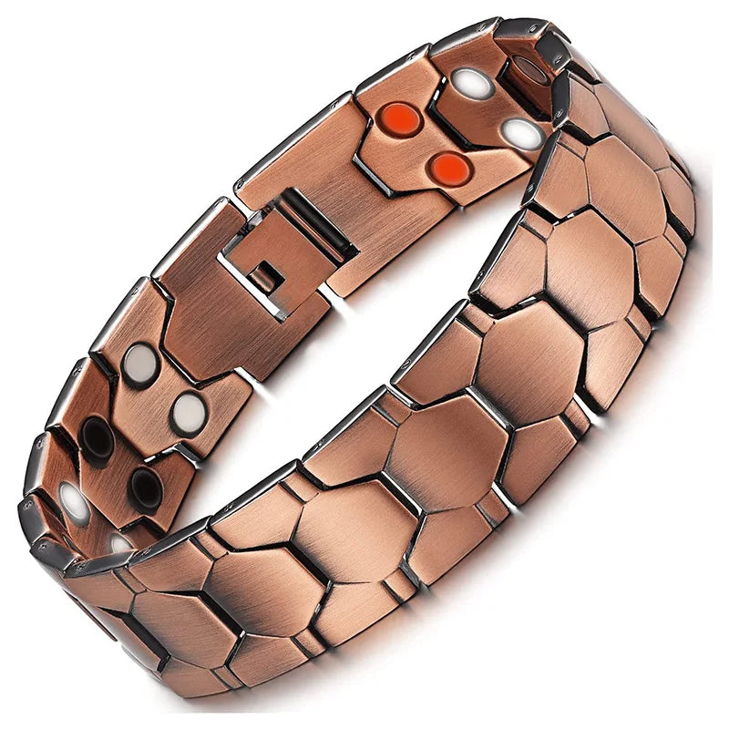 Health Care Titanium Steel Double Row Magnetic Bracelet.
