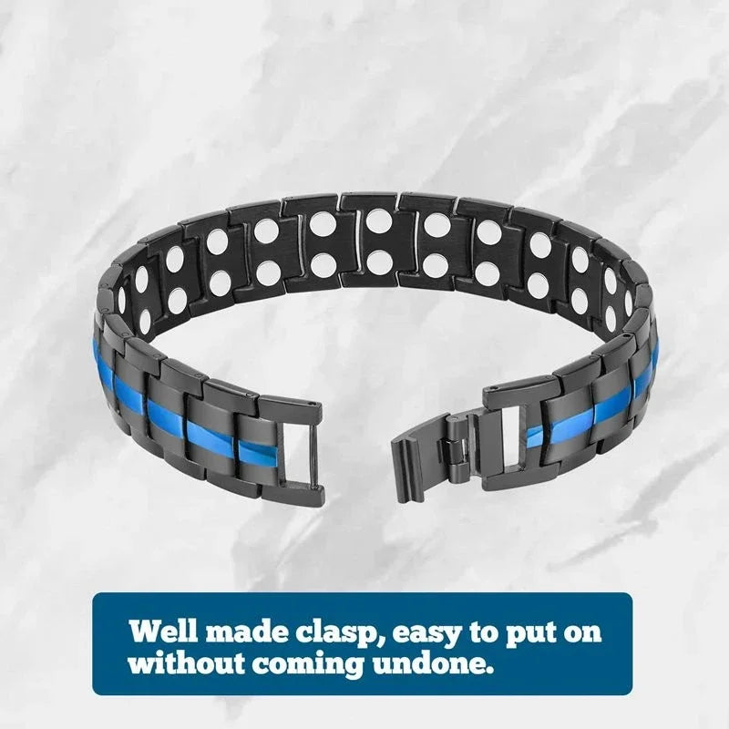 Health Care Titanium Steel Double Row Magnetic Bracelet.
