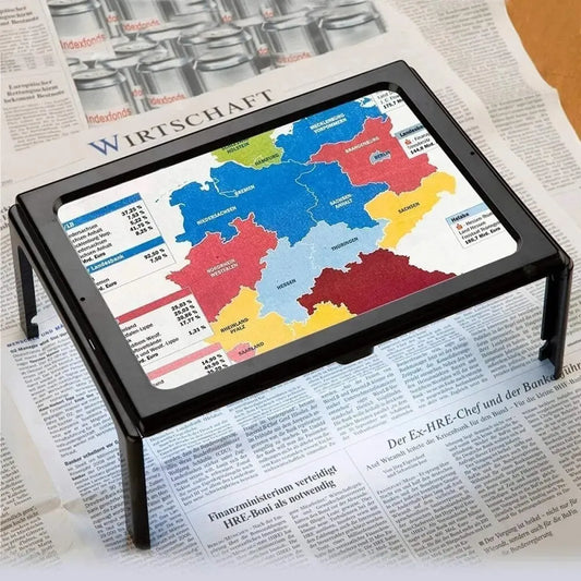 3 X Foldable Desktop Reading Magnifying Glass With LED Light.