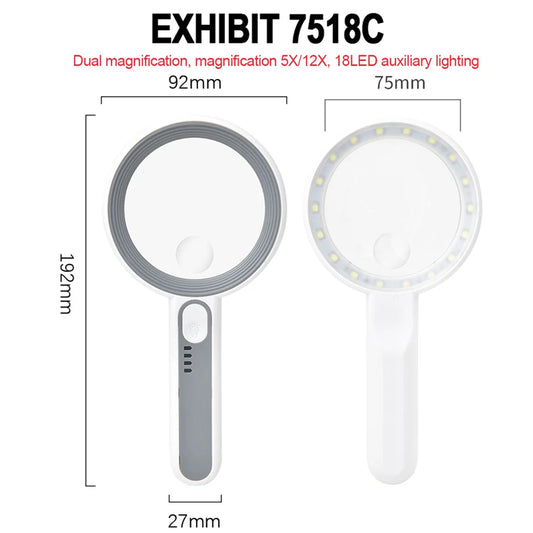 30 X Handheld Rechargeable Magnifying glass.