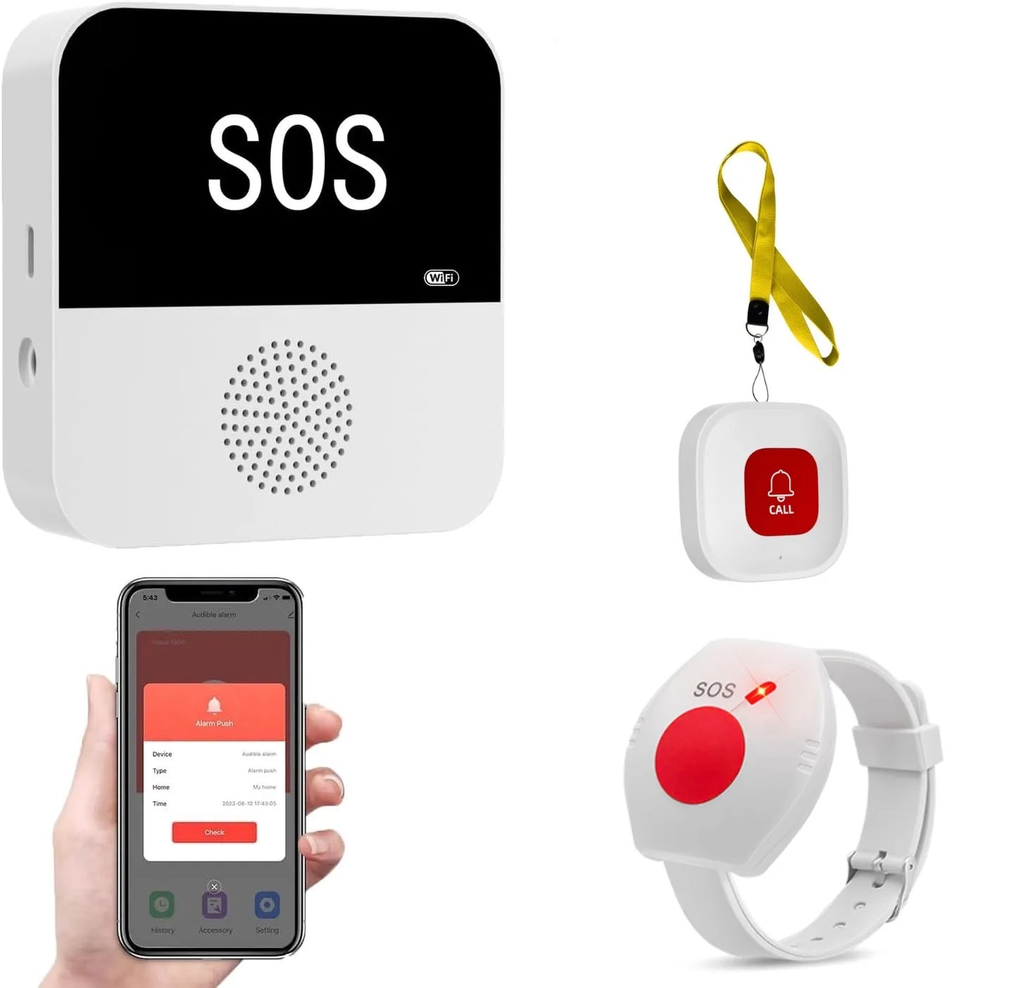 Wireless WiFi Elderly Medical Alert System