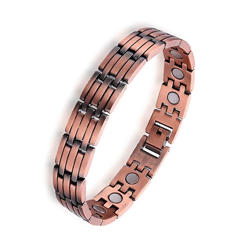 Health Care Titanium Steel Double Row Magnetic Bracelet.