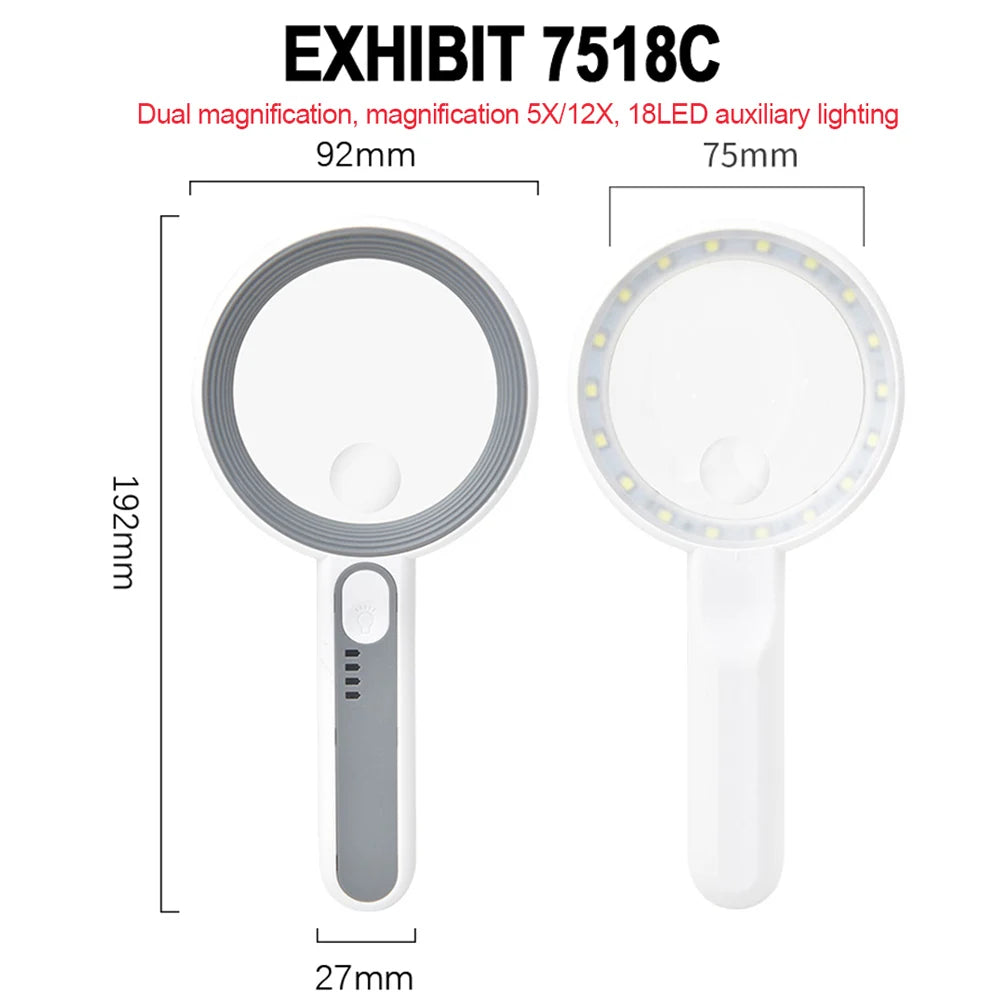 30 X Handheld Rechargeable Magnifying glass.