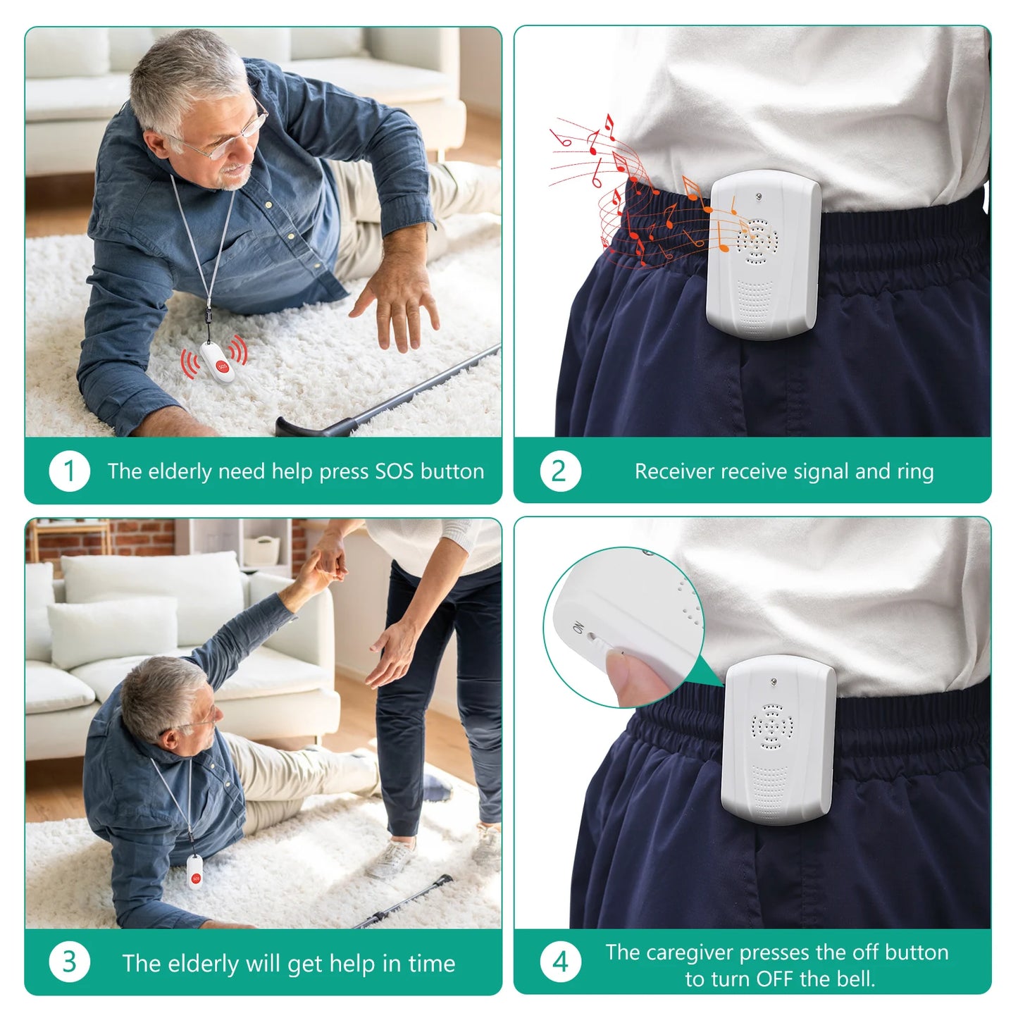 Wireless SOS Emergency/Panic Pager for Home Setting