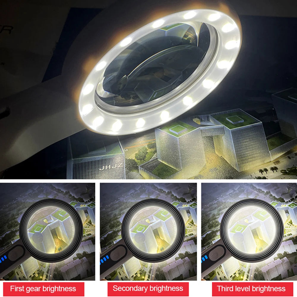 30 X Handheld Rechargeable Magnifying glass.