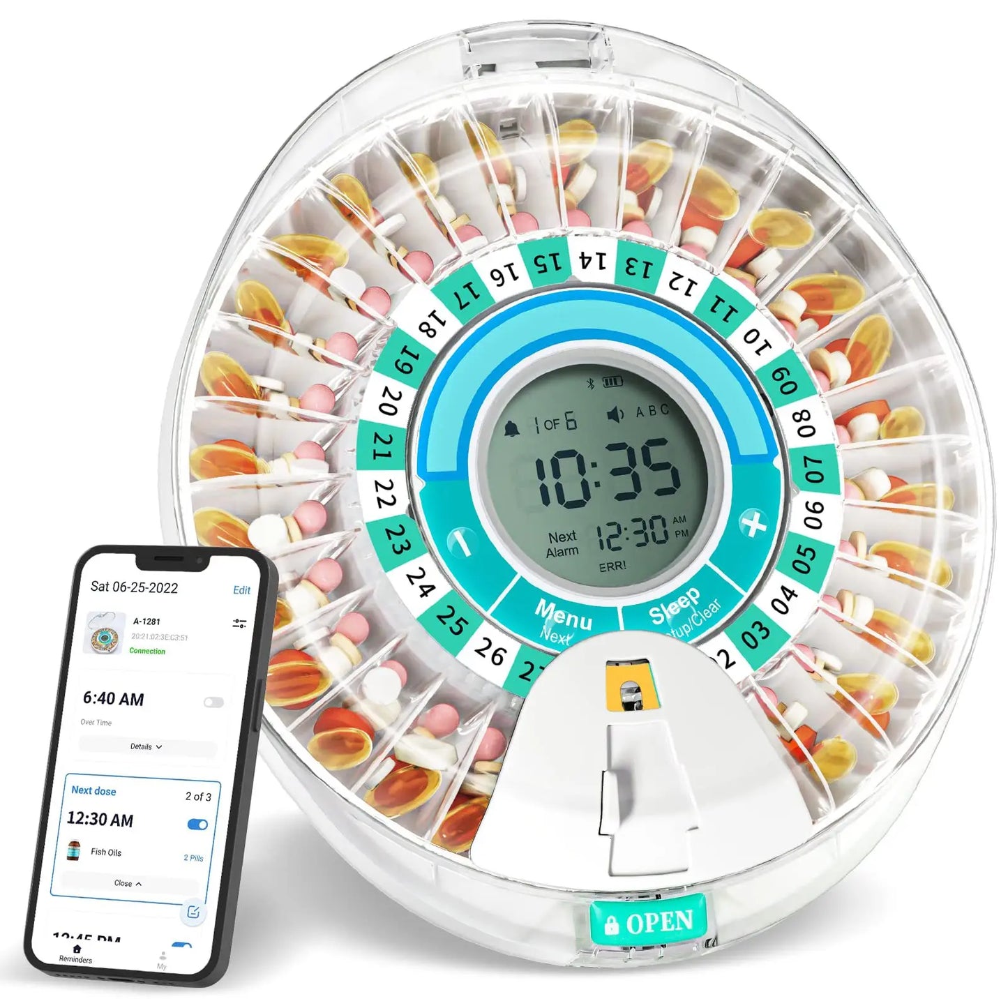 Electronic Clock / Medicine Box for Pill Storage.
