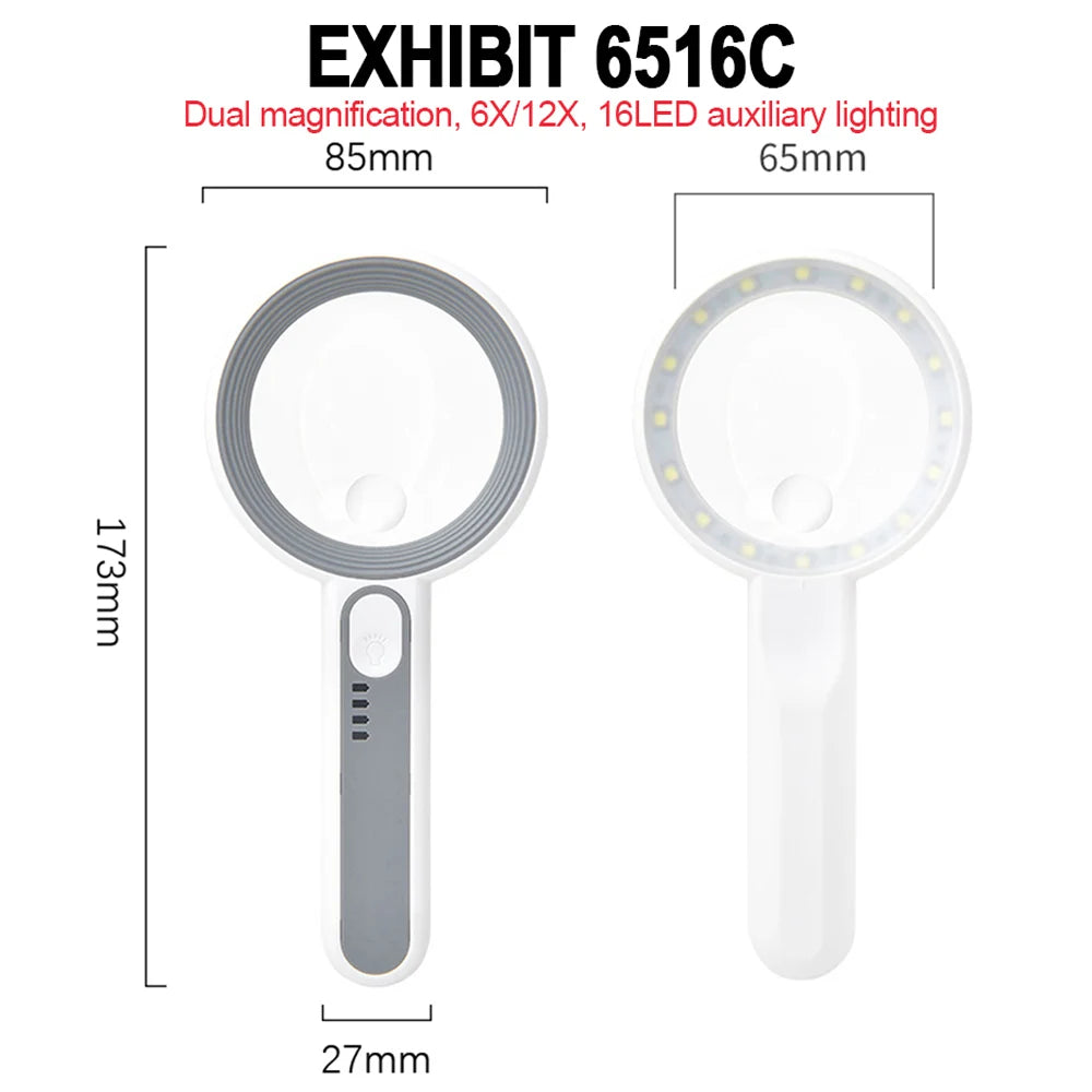 30 X Handheld Rechargeable Magnifying glass.