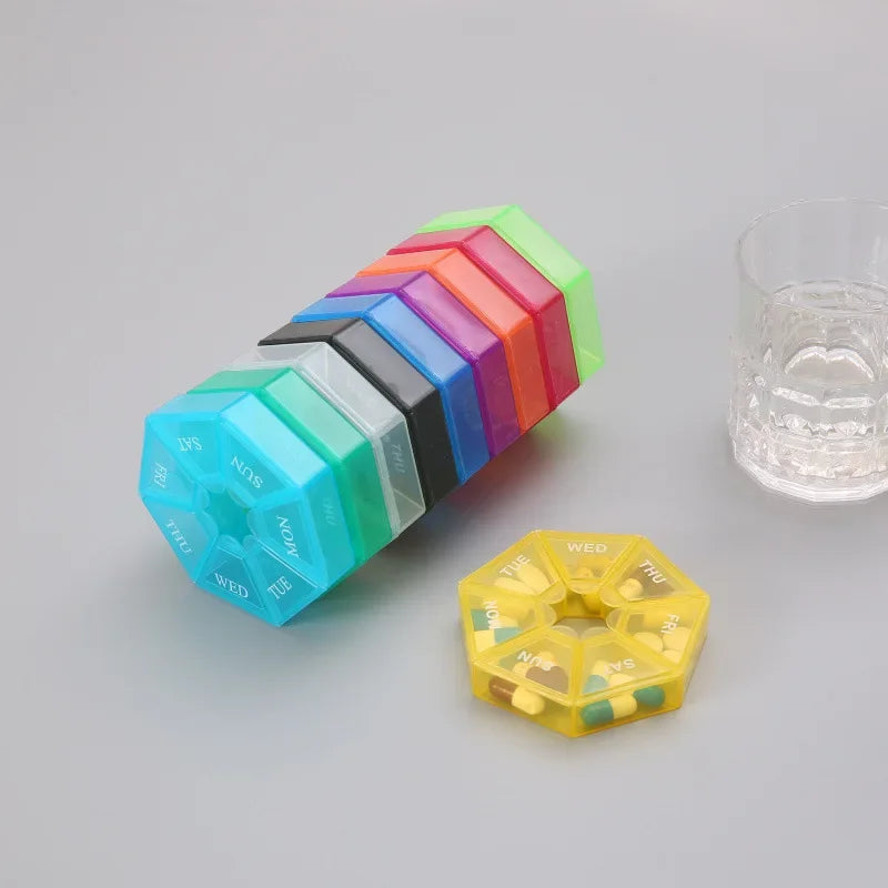 Small Portable Travel Vitamin Pill Box.