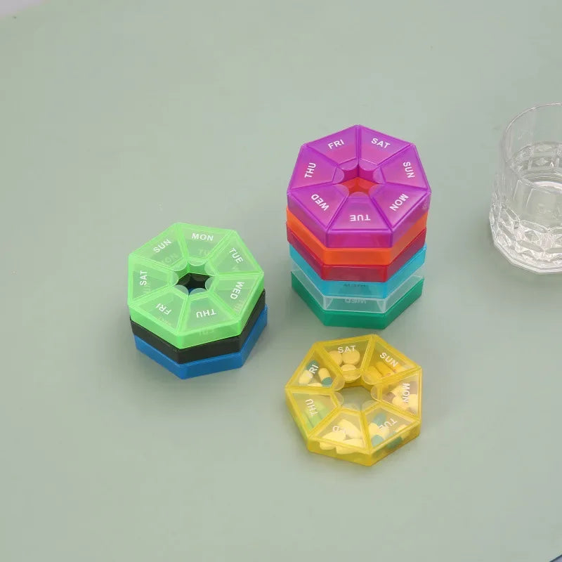 Small Portable Travel Vitamin Pill Box.