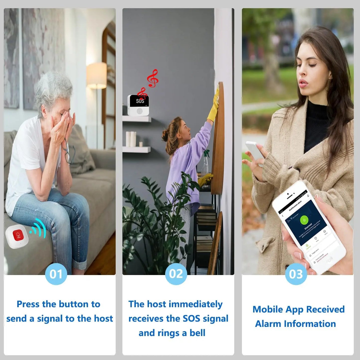 Wireless WiFi Elderly Medical Alert System