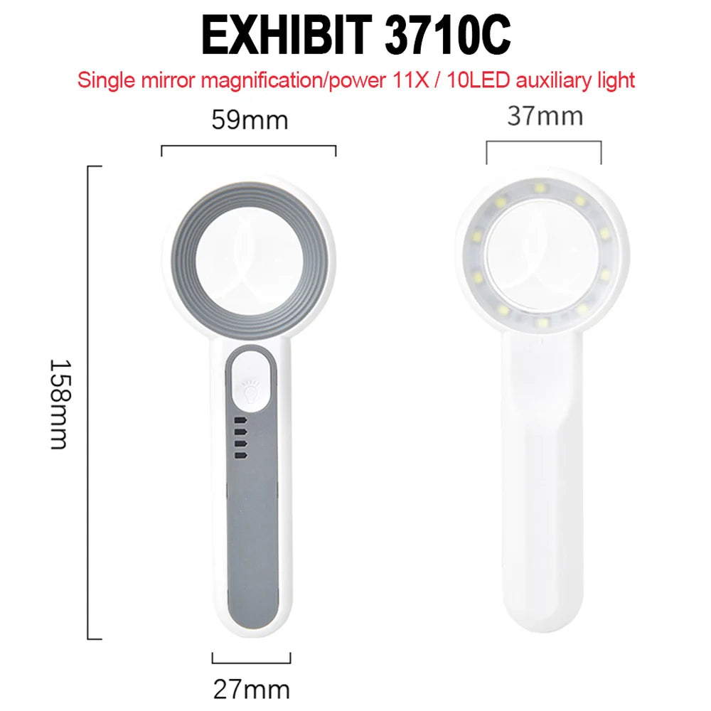 30 X Handheld Rechargeable Magnifying glass.