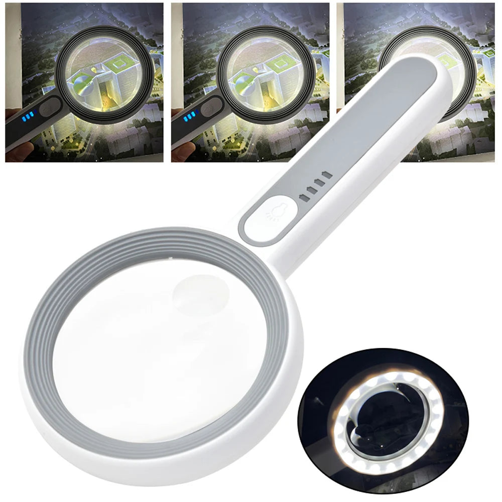 30 X Handheld Rechargeable Magnifying glass.