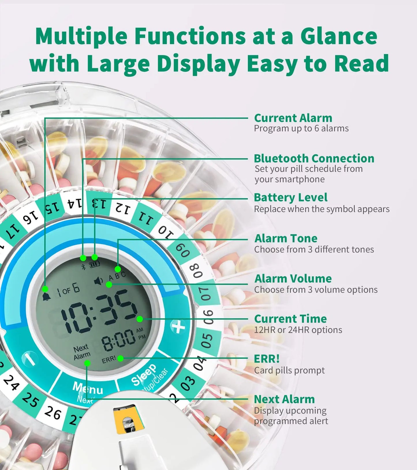 Electronic Clock / Medicine Box for Pill Storage.