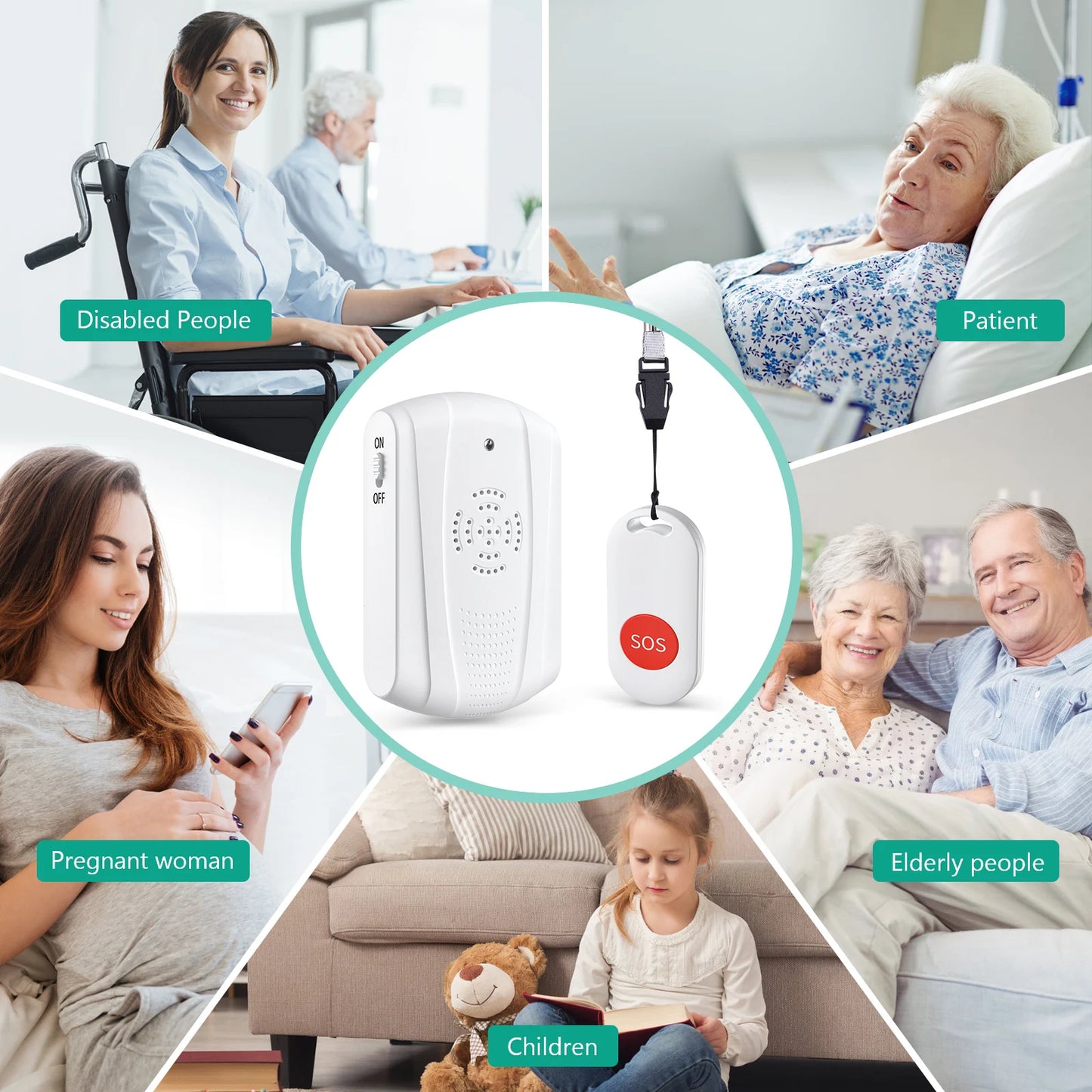 Wireless SOS Emergency/Panic Pager for Home Setting