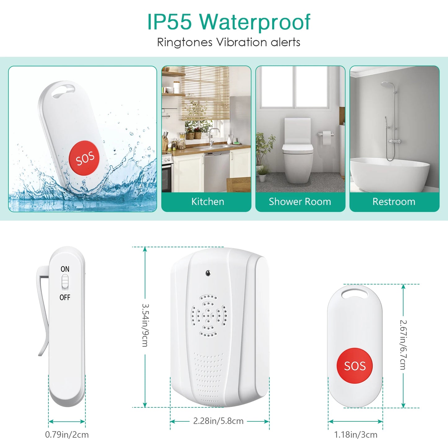 Wireless SOS Emergency/Panic Pager for Home Setting