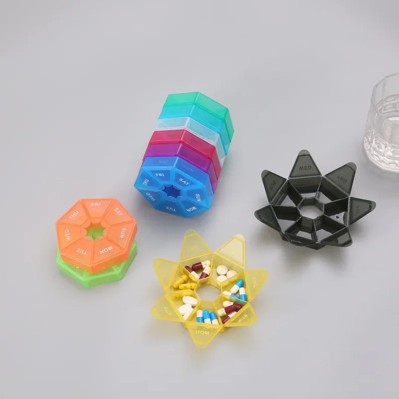 Small Portable Travel Vitamin Pill Box.