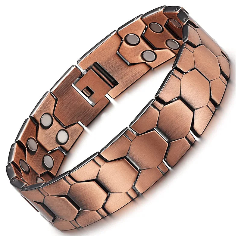 Health Care Titanium Steel Double Row Magnetic Bracelet.